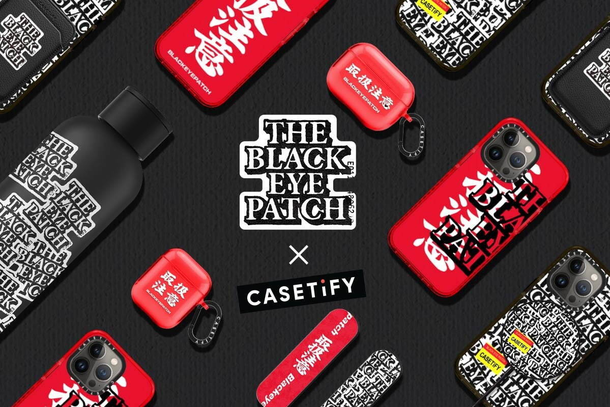 BlackEyePatch × CASETiFY “取扱注意”やロゴなどを配したコラボ 